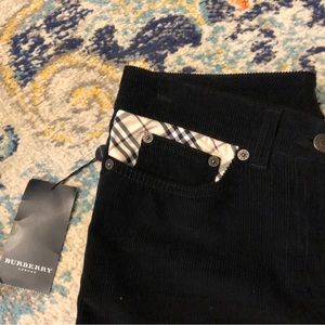 Women’s Burberry London Black Corduroy Pants